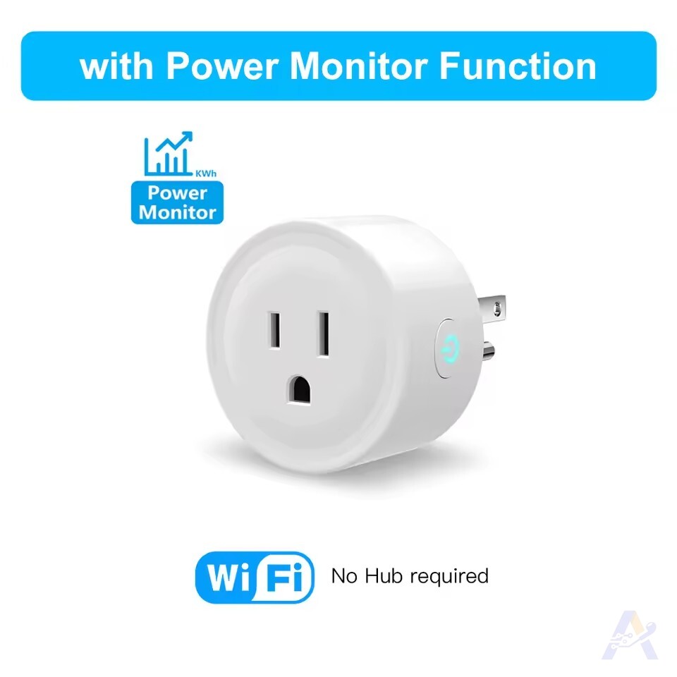 Mini Wi-Fi Smart Plug with Energy Monitoring – App & Voice Control Smart Socket, Timer & Schedule (US Plug)